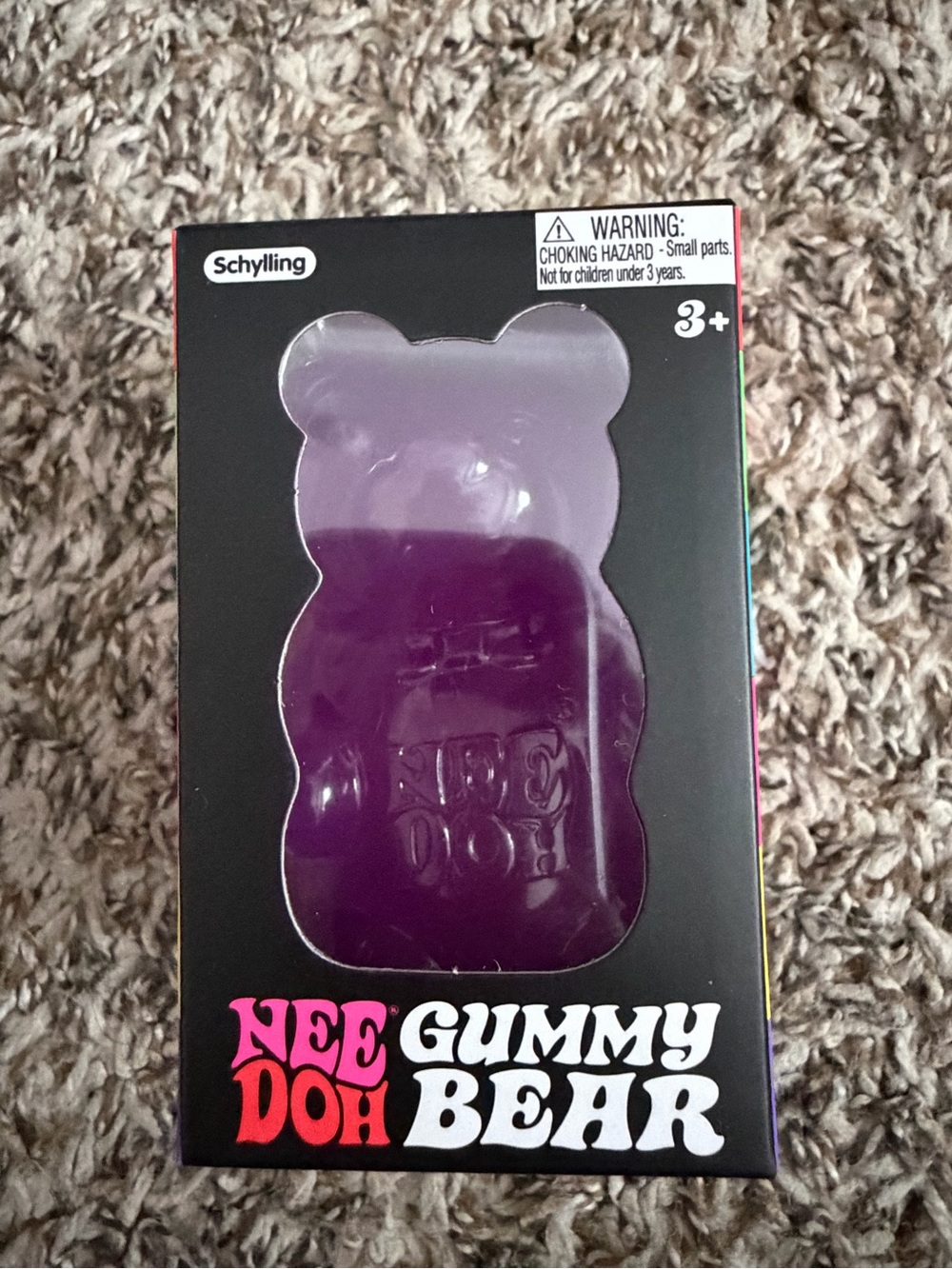 Nee Doh Purple Gummy Bear Kids Toy
